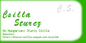 csilla sturcz business card